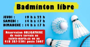 Badminton libre (dimanche)
