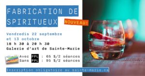 Atelier : Fabrication de spiritueux