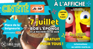 CIN'ÉTÉ 2026 : BOB L'ÉPONGE @ Place de la Seigneurie | Sous le chapiteau A&W